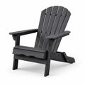 Adirondack Stuhl Holzverbundstoff Schwarz