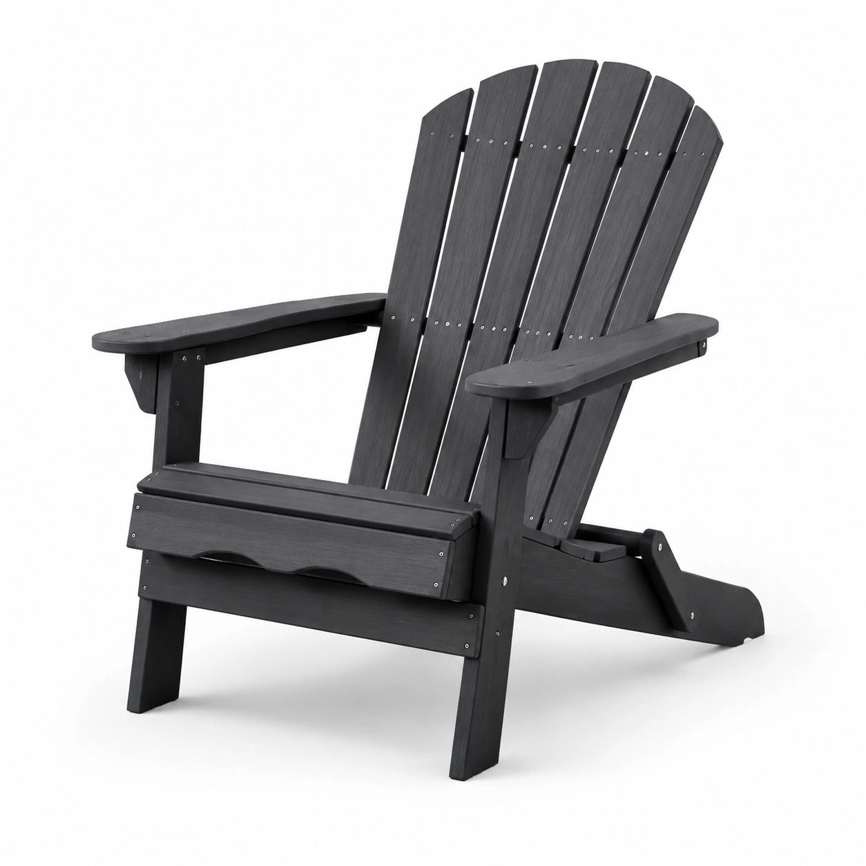 Adirondack Stuhl Holzverbundstoff Schwarz
