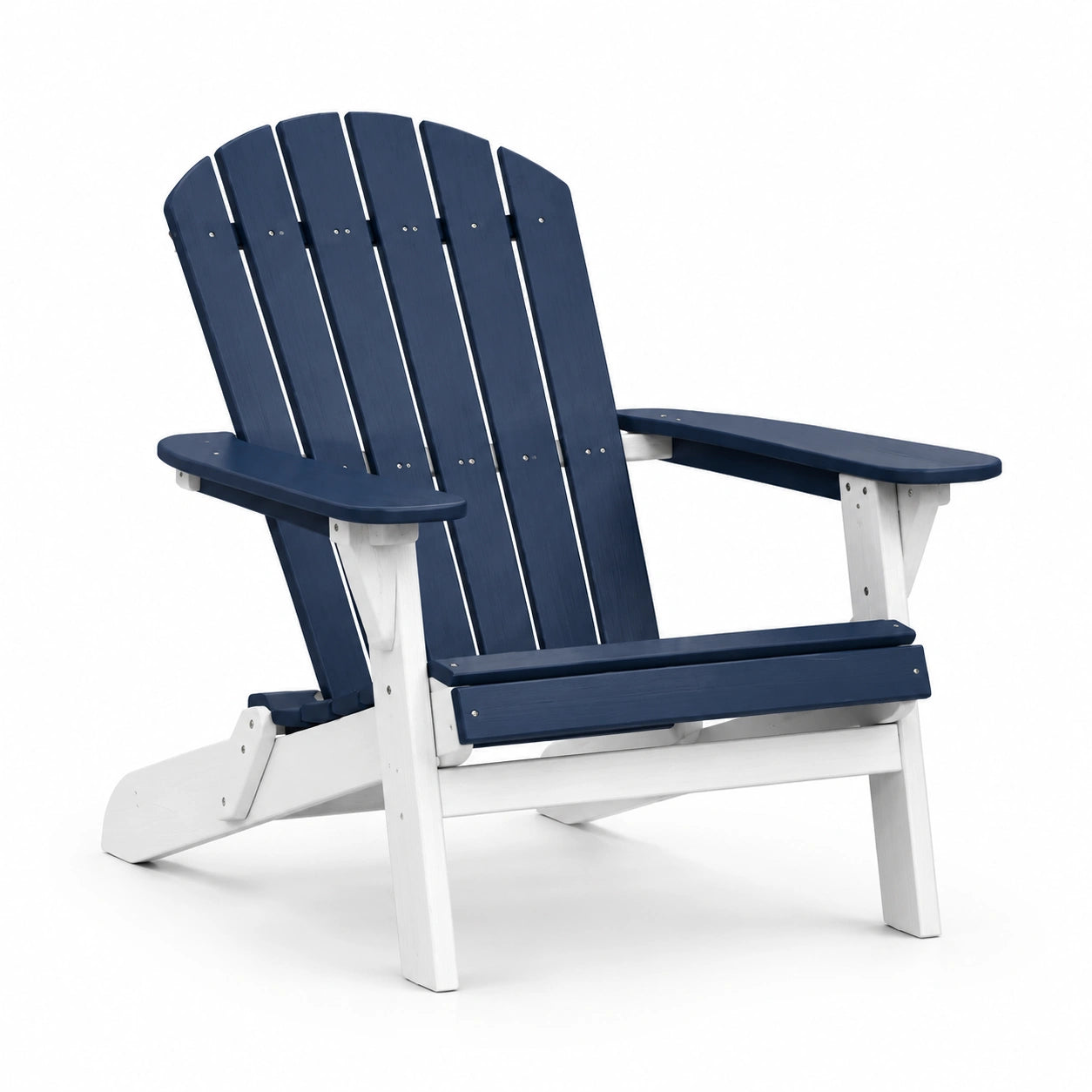 Adirondack Stuhl HDPE Blau Weiß