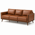 Dreisitzer Sofa Leder Braun 210x90x80cm
