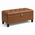 Aufbewahrungsbank Kunstleder Braun 120x40x45cm