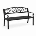 Gartenbank Schmiedeeisen Schwarz 125cm