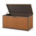 Aufbewahrungsbox Rattanoptik Kunststoff Braun 120x45x60cm