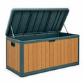 Gartenbox aus Kunststoff 350L Braun/Grün