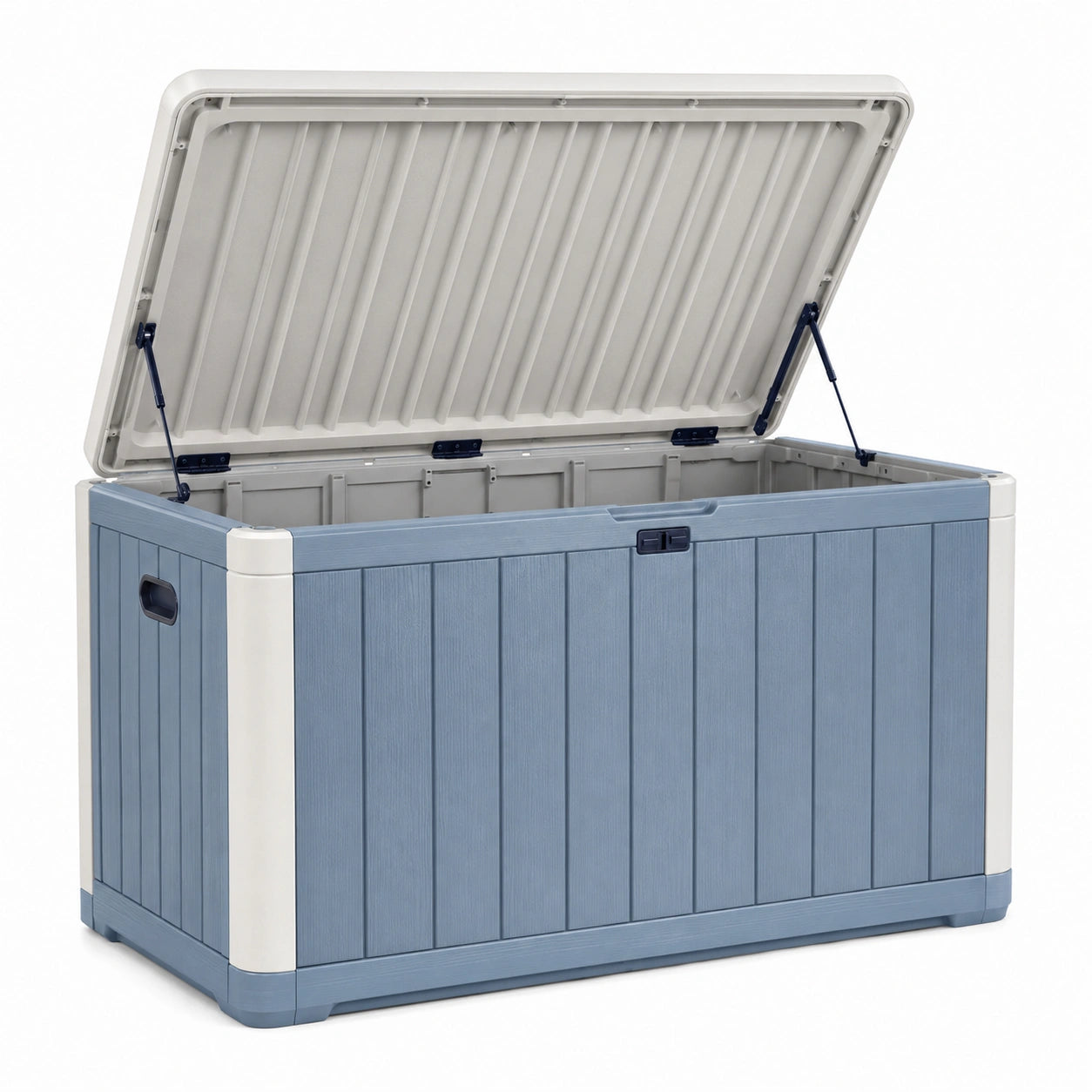 Gartenbox aus Polypropylen Blau/Weiß