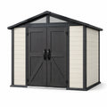Gartenhaus Kunststoff Polypropylen Anthrazit/Beige