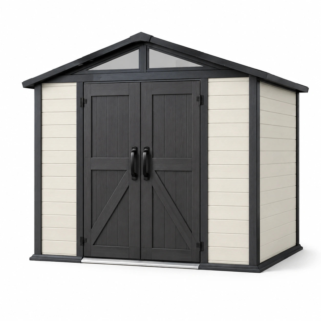 Gartenhaus Kunststoff Polypropylen Anthrazit/Beige