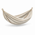 Baumwoll-Hängematte mit Streifen in Beige 200 x 150 cm