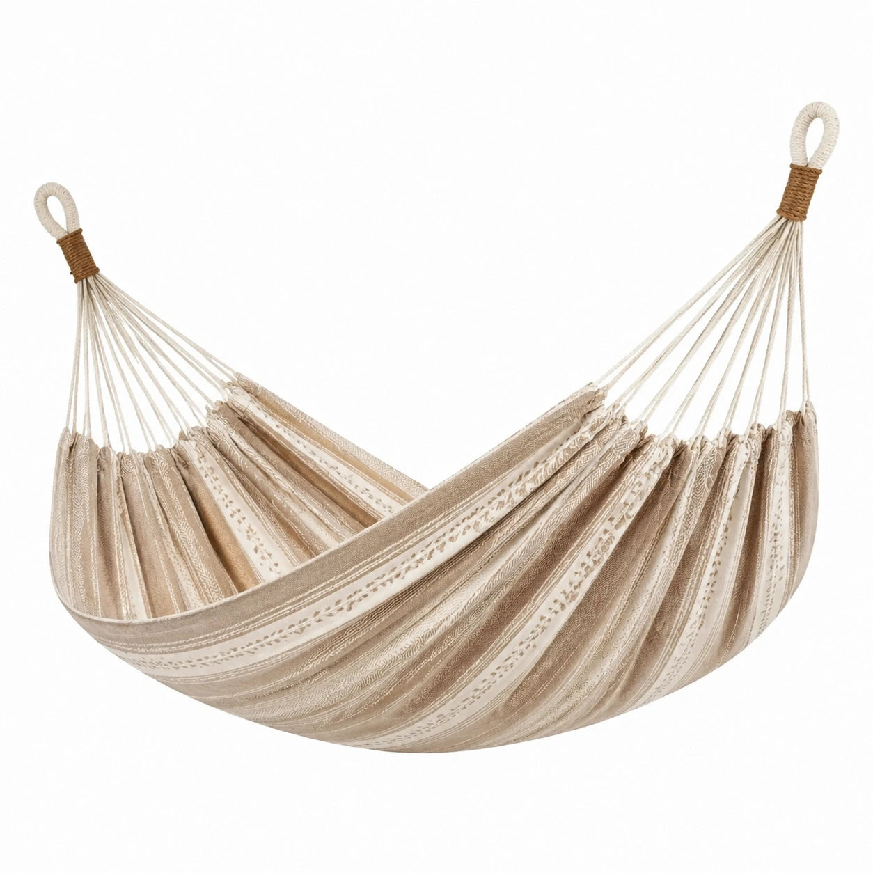 Baumwoll-Hängematte Beige 200x150 cm